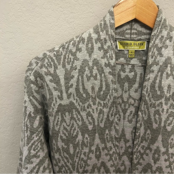 Sigrid Olsen Gray Patterned Cardigan - Picture 2 of 8